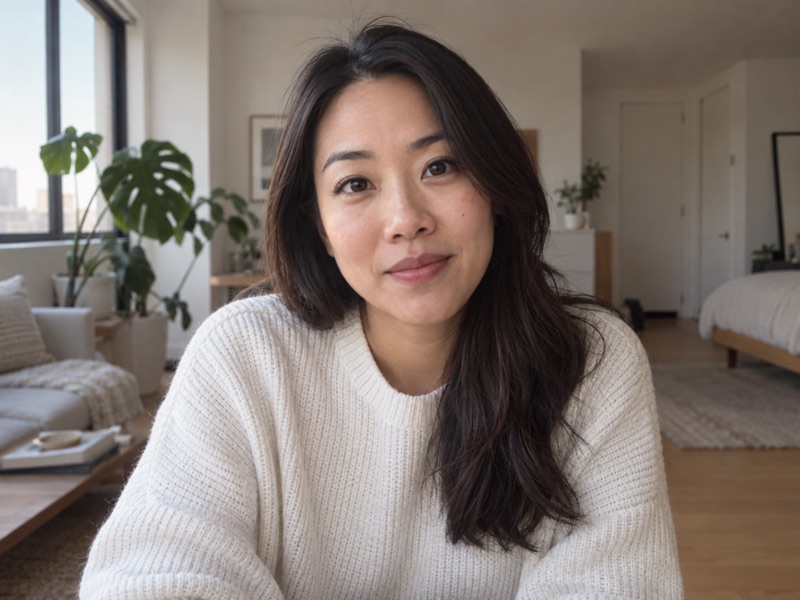 Founder listening on a video call